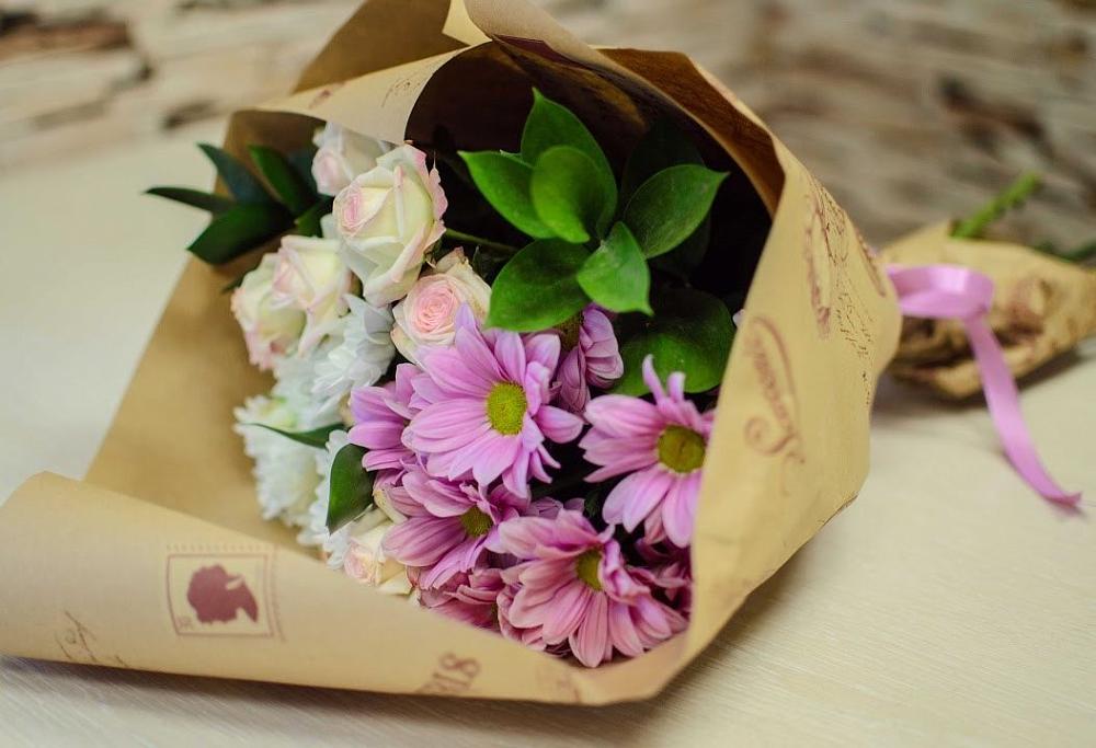 Букет цветов из: Розы и Хризантемы в Чердаклах