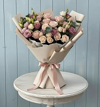 Букет цветов из:  Розы и Лизиантусы в Чердаклах