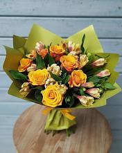 Букет цветов из:  Альстромерии и Розы в Чердаклах