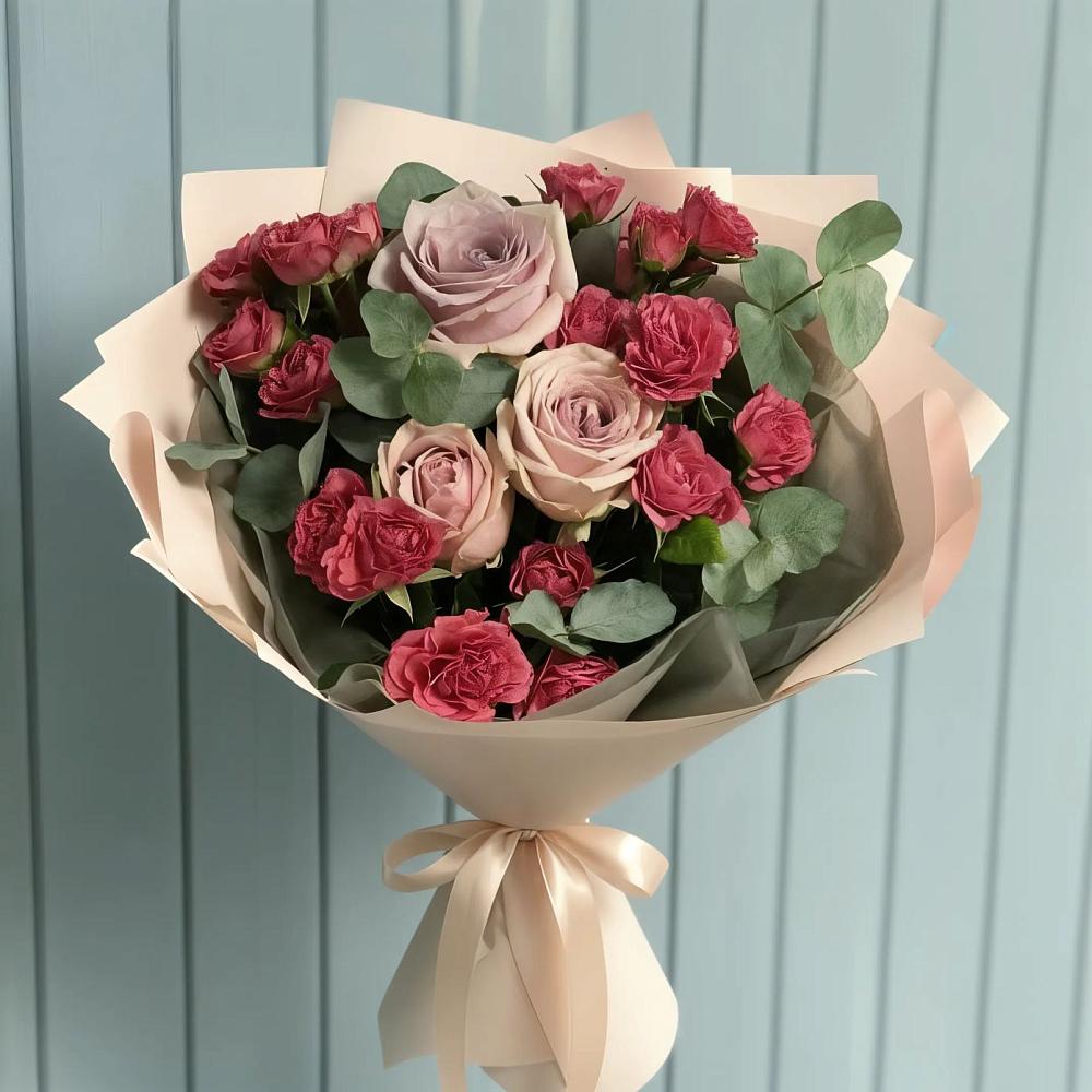 Букет цветов из: Гвоздики и Розы в Чердаклах