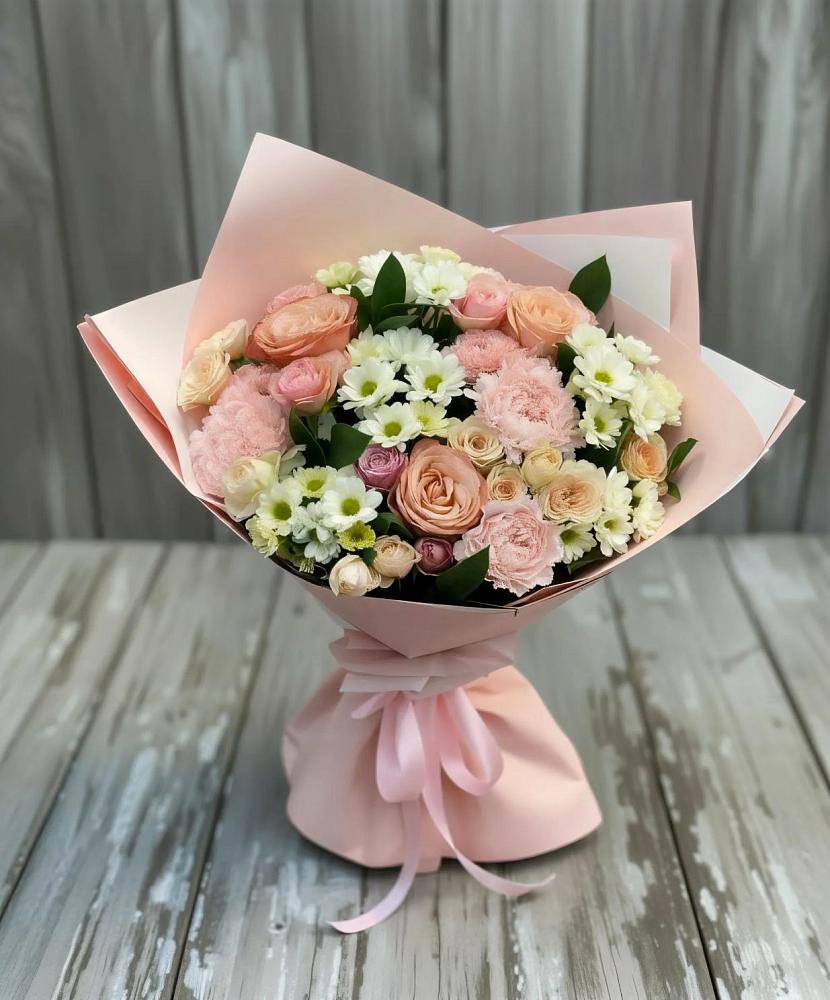 Букет цветов из: Гвоздики, Розы и Хризантемы в Чердаклах