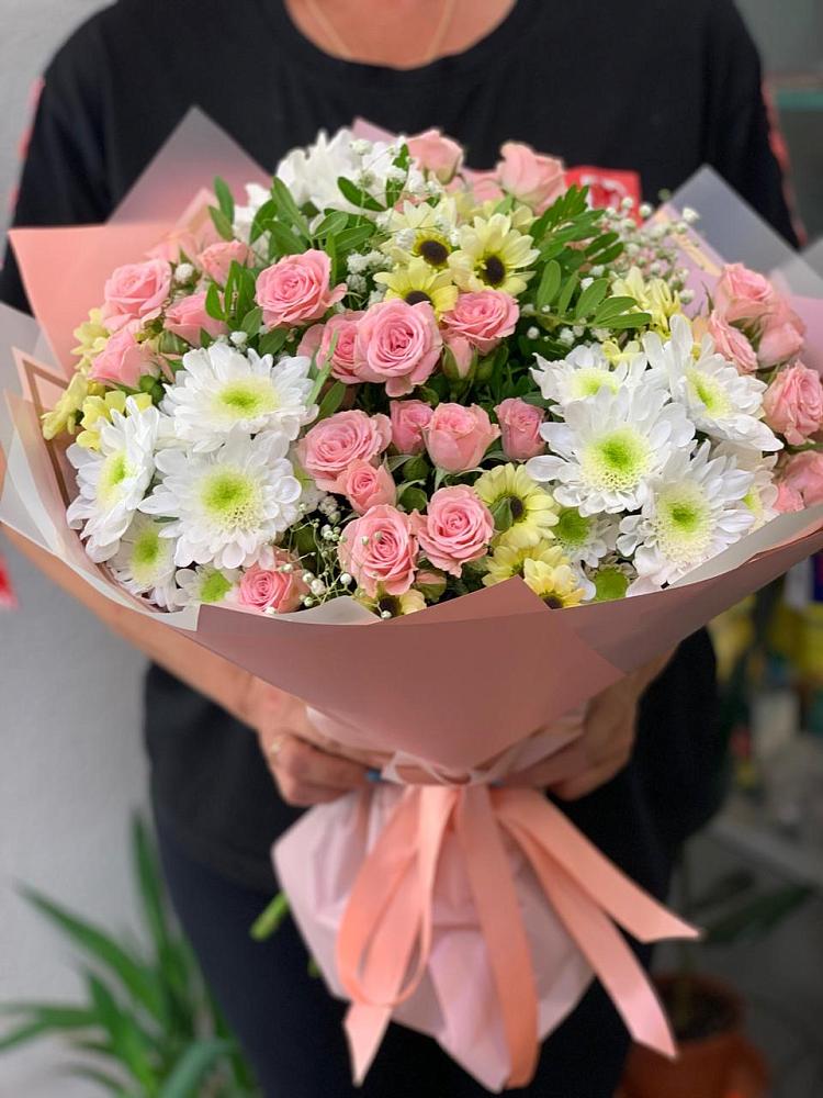 Букет цветов из: Розы и Хризантемы в Чердаклах