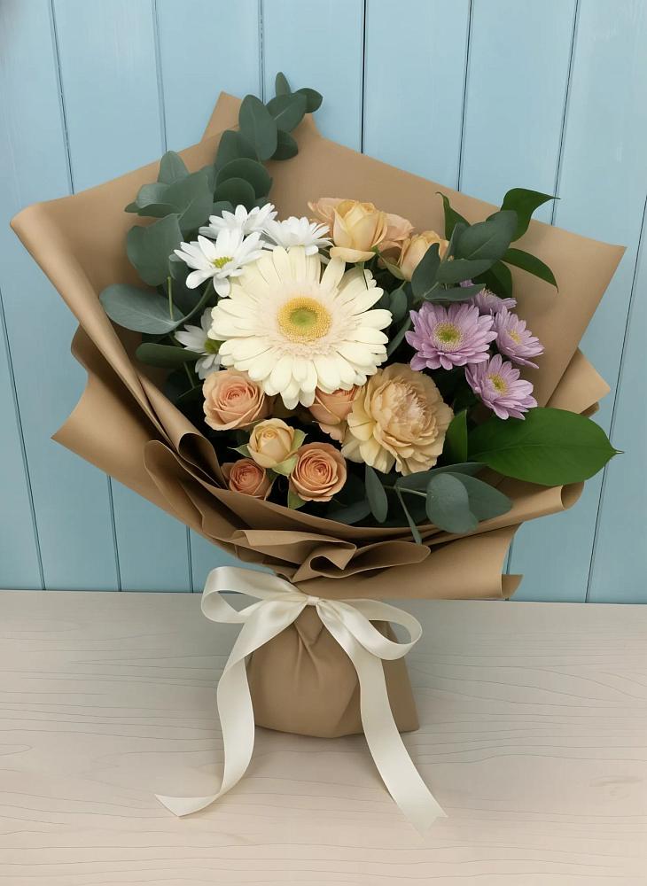 Букет цветов из: Герберы и Хризантемы в Чердаклах