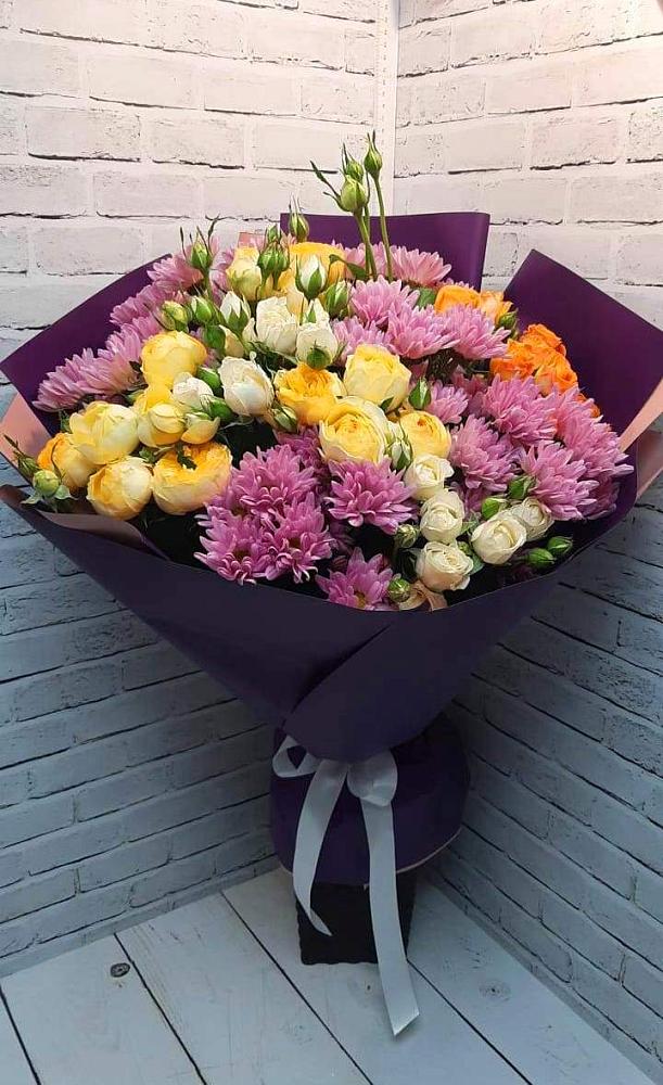 Букет цветов из: Хризантемы и Розы в Чердаклах
