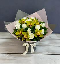 Букет цветов из:  Орхидеи и Розы в Чердаклах