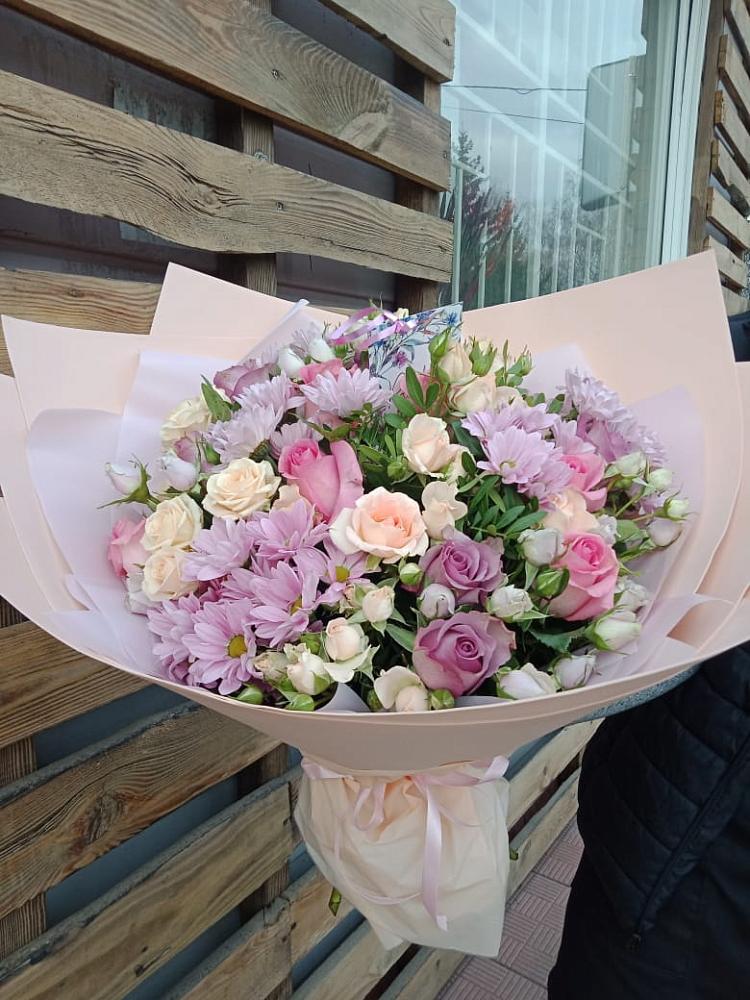 Букет цветов из: Розы и Хризантемы в Чердаклах