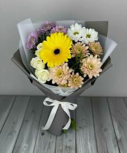 Букет цветов из:  Розы, Герберы и Хризантемы #REPLACE_PRED# Чердаклах