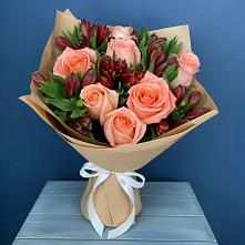 Букет цветов из:  Розы и Альстромерии в Чердаклах
