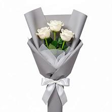 Букет 3 белые розы в Чердаклах