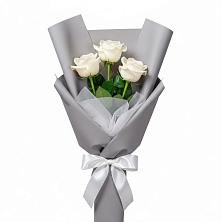 Букет 3 белые розы в Чердаклах