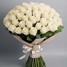 Букет 101 беля роза Белоснежка в Чердаклах