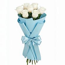 Букет 7 белых роз Проуд в Чердаклах