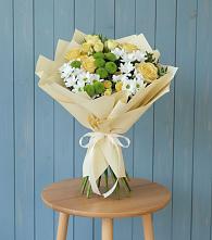 Букет цветов из:  Хризантемы и Розы в Чердаклах