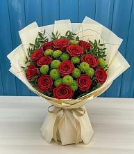 Букет цветов из:  Розы и Хризантемы в Чердаклах