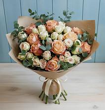 Букет цветов из:  Альстромерии и Розы в Чердаклах