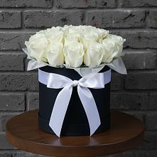 Цветочная композиция из Розы в шляпной коробке в Чердаклах